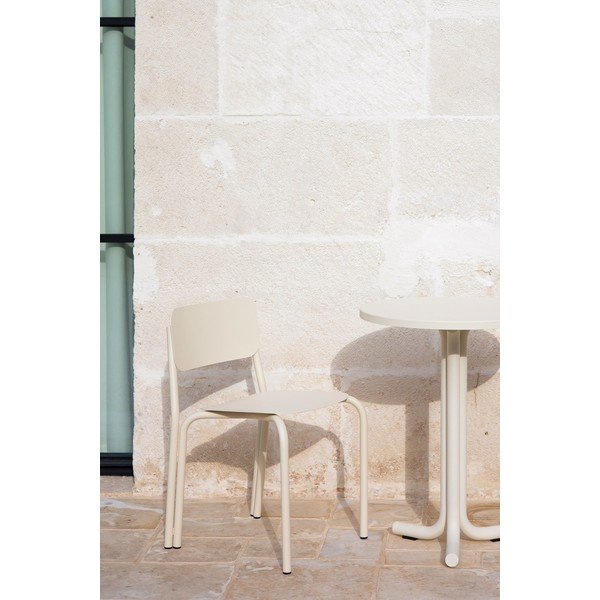 Beżowe metalowe krzesło ogrodowe Kei – noo.ma-image-1