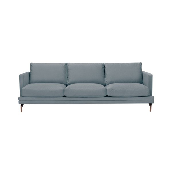 Szara sofa 3-osobowa z konstrukcją w kolorze złota Windsor & Co Sofas Jupiter