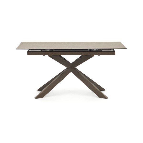 Brązowy rozkładany stół z ceramicznym blatem 90x160 cm Atminda – Kave Home-image-2