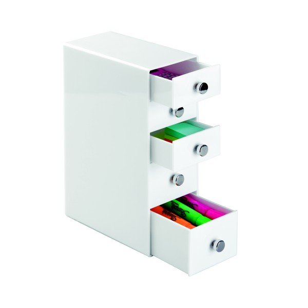 Biała minikomoda InterDesign Drawers Tower-image-4
