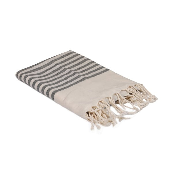 Czarno-biały ręcznik, 170x90 cm