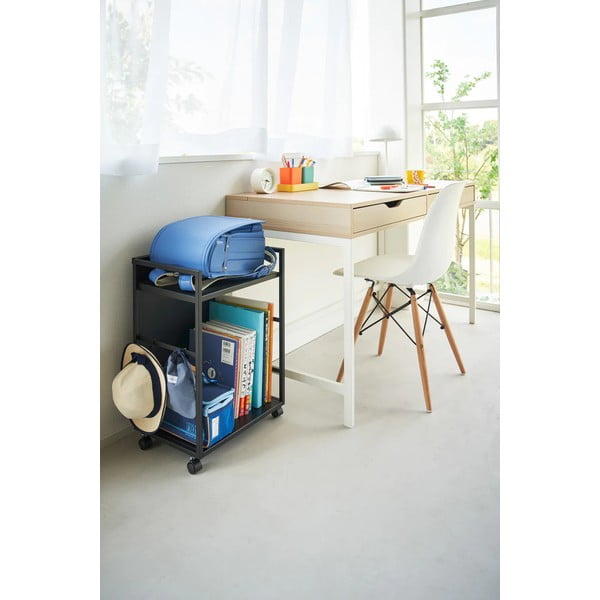 Czarny metalowy regał na kółkach 42x60 cm Tower – YAMAZAKI-image-2