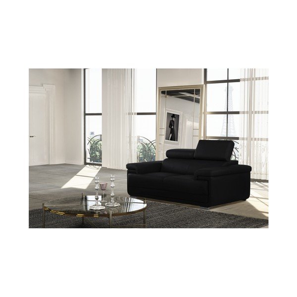 Czarna sofa 2-osobowa Corinne Cobson Eclipse-image-1