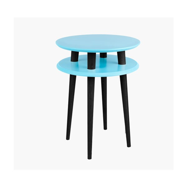 Turkusowy stolik z czarnymi nogami Ragaba UFO, Ø 45 cm