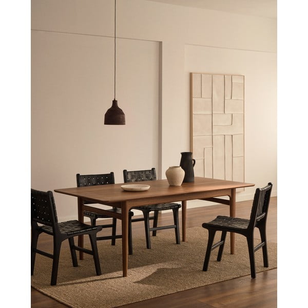 Czarne krzesło z litego drewna mahoniowego Calixta – Kave Home-image-2