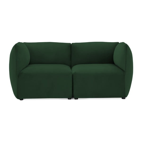 Malachitowa 2-osobowa sofa modułowa Vivonita Velvet Cube