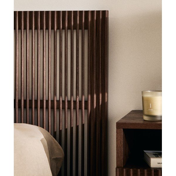 Zagłówek z litego drewna jesionowego w ciemnym naturalnym kolorze 175x70 cm Beyla – Kave Home-image-1
