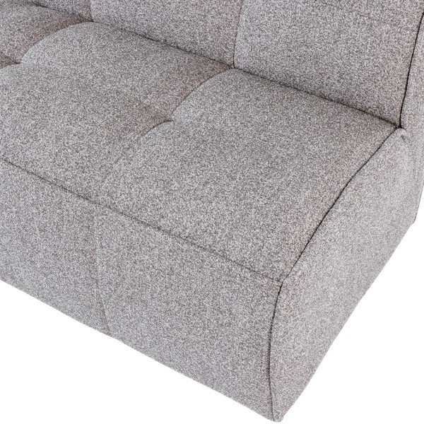 Jasnoszara tapicerowana ławka z materiału bouclé Cluster – vtwonen-image-4