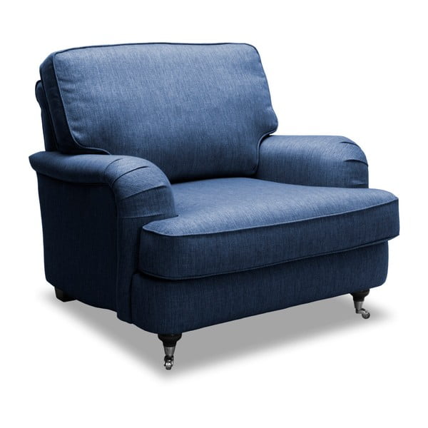 Niebieski fotel Vivonita William