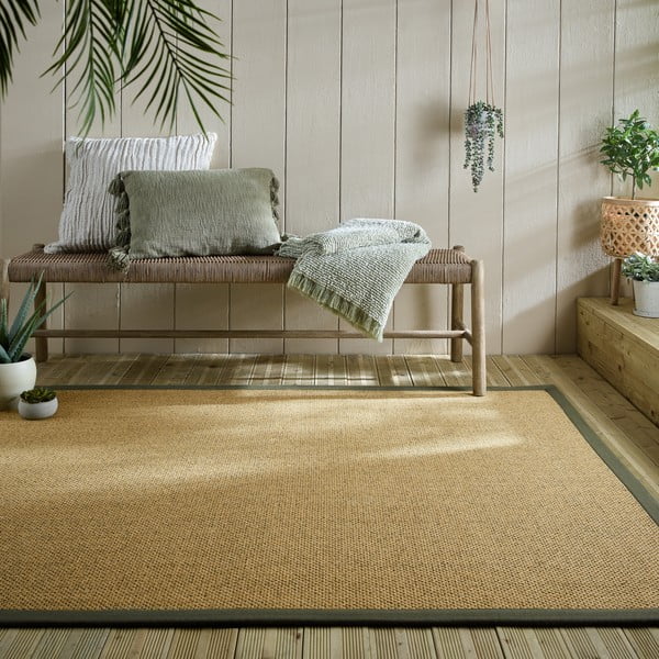 Zielono-jasnobrązowy dywan odpowiedni na zewnątrz 160x230 cm Sisal Look – Flair Rugs-image-1
