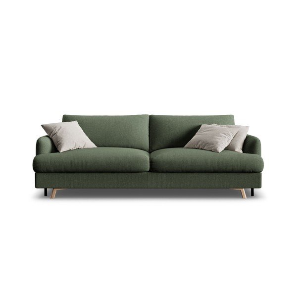 Zielona rozkładana/ze schowkiem sofa 233 cm Naomi – Micadoni -image-1