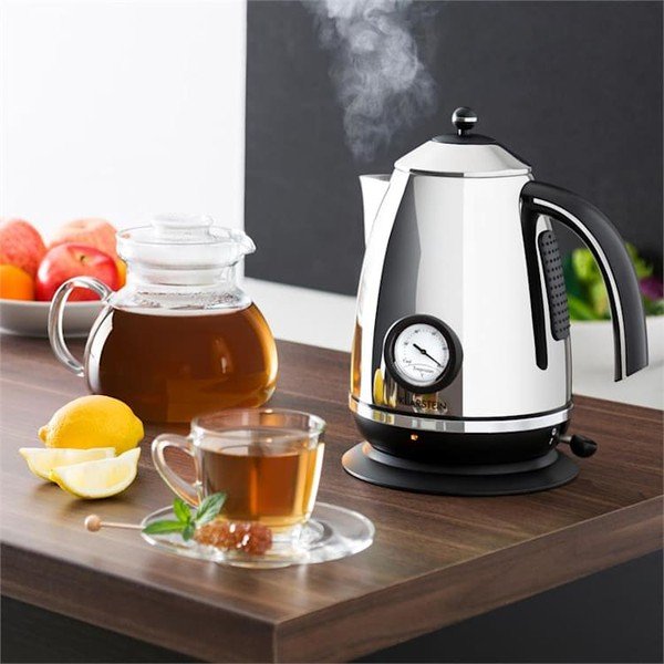 Czajnik elektryczny w kolorze srebra Klarstein Aquavita Chalet-image-1