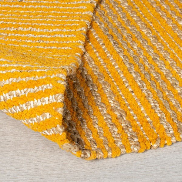 Żółty dywan z juty Flair Rugs Equinox, 160x230 cm-image-1
