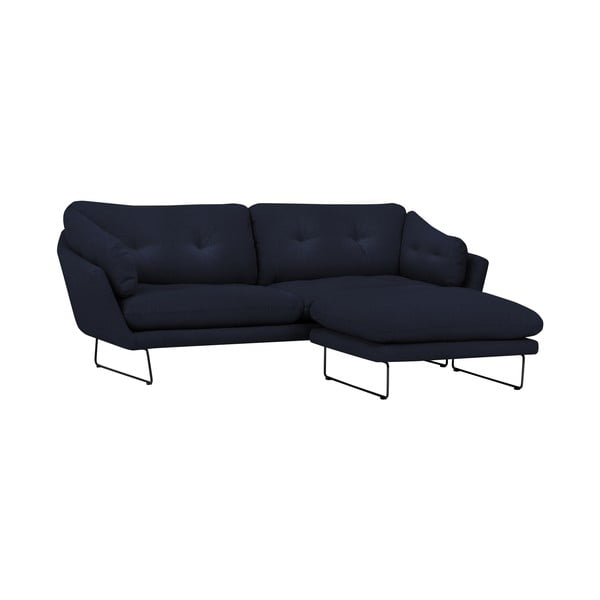 Zestaw ciemnoniebieskiej sofy i pufu Windsor & Co Sofas Comet-image-1
