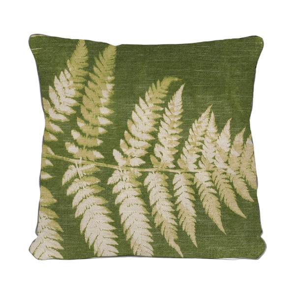 Zielona poduszka z motywem liści Really Nice Things Leaves, 45x45 cm