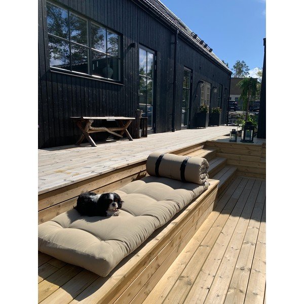 Ciemnoszary fotel rozkładany odpowiedni na zewnątrz Karup Design OUT™ Buckle Up Dark Grey-image-1