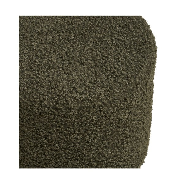Zielony puf z materiału bouclé Ejby – House Nordic-image-2