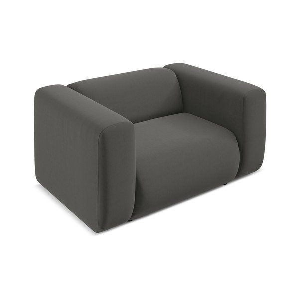 Szary aksamitny fotel Ekahi – Makamii-image-3