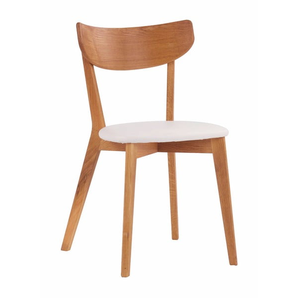 Krzesło dębowe z białym siedziskiem Folke Aegi