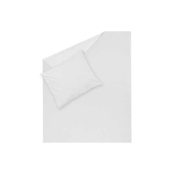 Biała pościel Hawke&Thorn Parker Simple, 150x200 cm + poduszka 50x60 cm