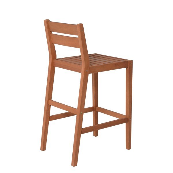 Zestaw ogrodowych mebli barowych z litego drewna eukaliptusowego dla 4 osób Maine – Garden Pleasure-image-4