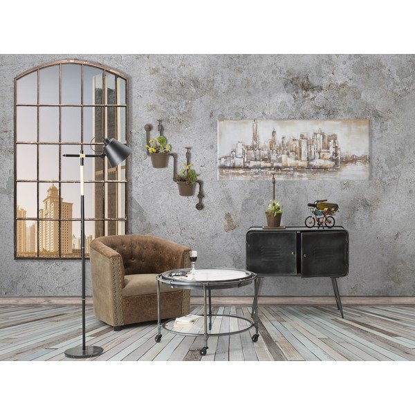 Zestaw 2 czarnych metalowych szafek Mauro Ferretti School Couple-image-1