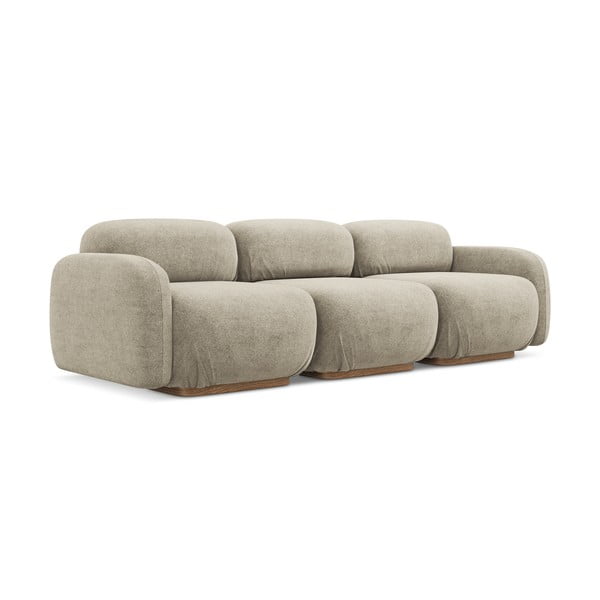 Beżowa sofa modułowa z materiału bouclé 270 cm Ailani – Makamii-image-1