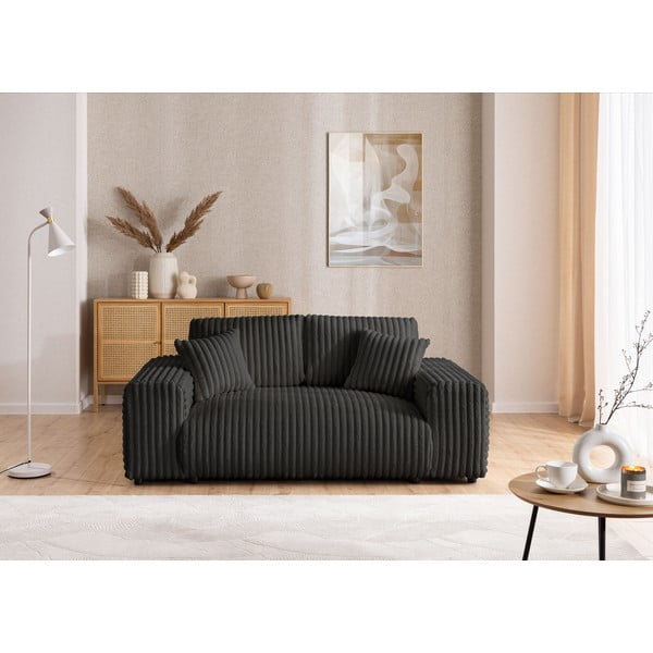 Ciemnoszara sztruksowa sofa 178 cm Justin – Ropez-image-1