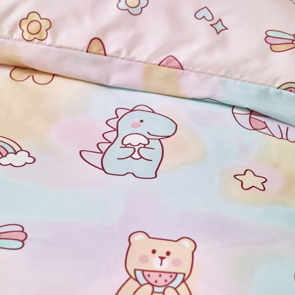 Różowa pościel dziecięca jednoosobowa 135x200 cm Forever Together – Catherine Lansfield-image-4