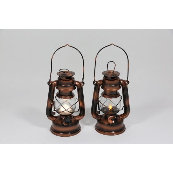 Lampion LED w kolorze brązu (wysokość 19 cm) – Hilight-image-4