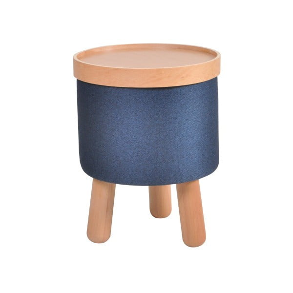 Niebieski stołek ze zdejmowanym blatem Garageeight Molde, ⌀ 35 cm