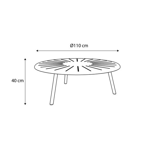 Aluminiowy okrągły stolik ogrodowy ø 110 cm Fleole – Ezeis-image-3