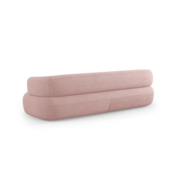 Jasnoróżowa sofa z materiału bouclé 226 cm Jenny – Micadoni -image-3
