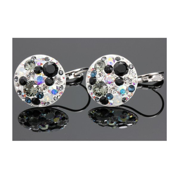 Kolczyki Swarovski Elements Jet Mix