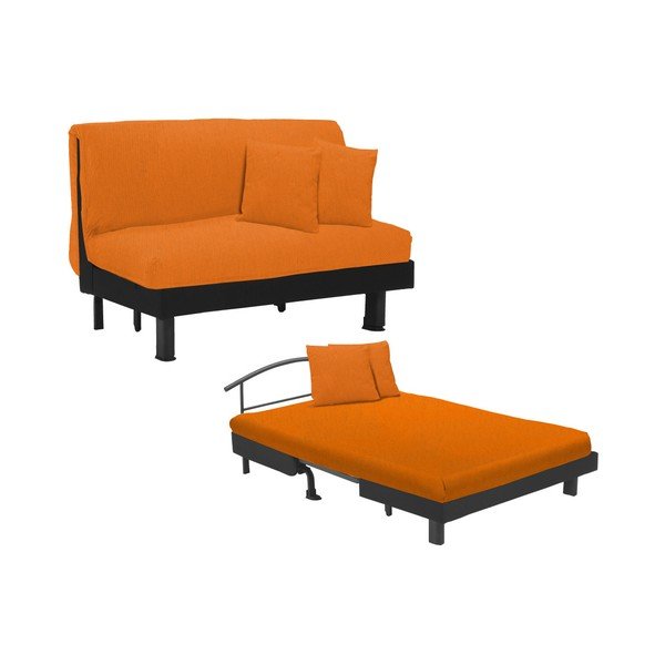 Pomarańczowa rozkładana sofa dwuosobowa 13Casa Lillo-image-2