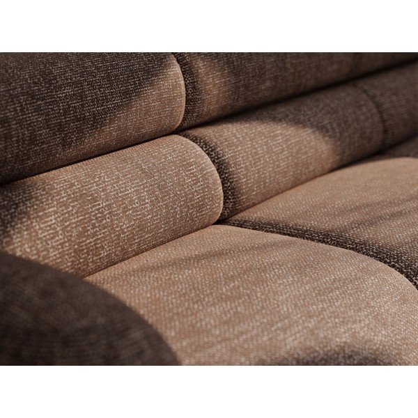Brązowa sofa z tkaniny szenilowej 220 cm Neo – Micadoni -image-4