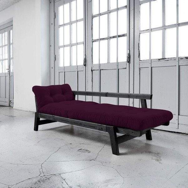 Sofa rozkładana Karup Step Black/Purple Plum-image-3