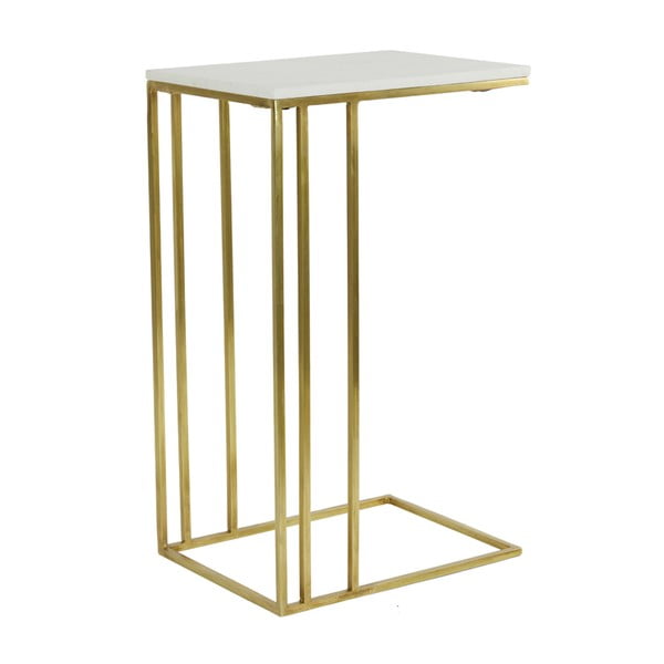 Stolik z blatem w dekorze marmuru 31x41 cm Roshan – Light & Living-image-2