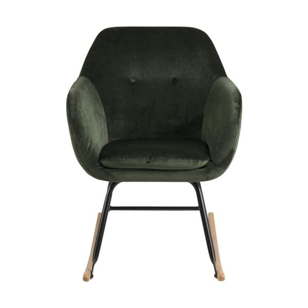 Zielone aksamitne bujane krzesło Actona Emilia-image-2