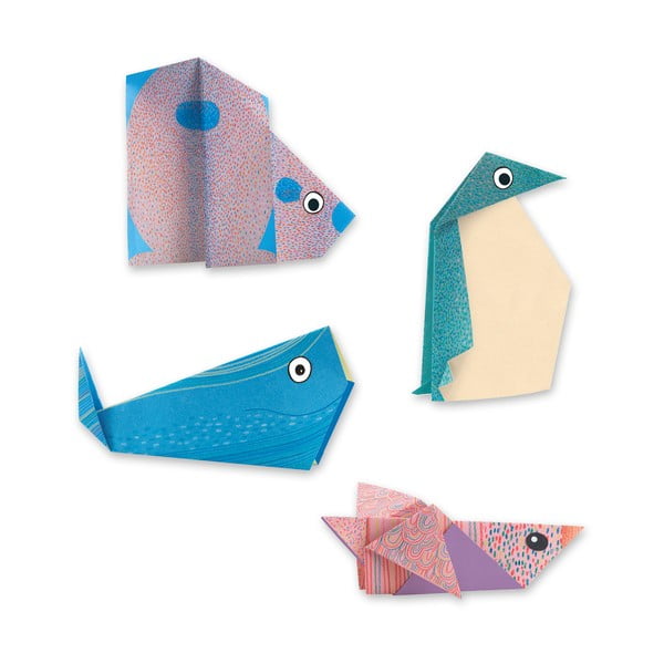 Zestaw 16 sztuk z origami z instrukcją Djeco Polar