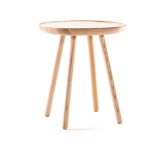 Naturalny stolik z litego drewna EMKO Naïve, ø 45 cm