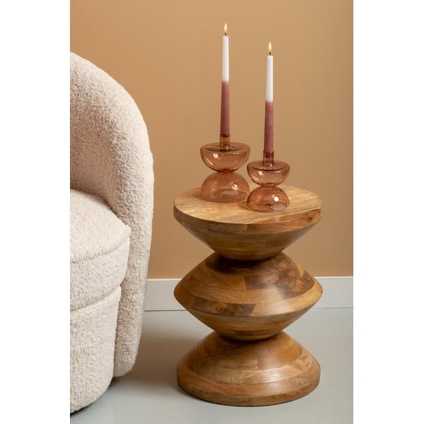 Okrągły stolik z litego drewna mango ø 35 cm Totem – Leitmotiv-image-2