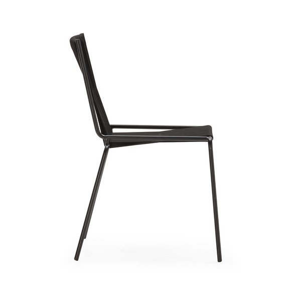 Czarne metalowe krzesła zestaw sztaplowane 2 szt. Emily – Marckeric-image-4