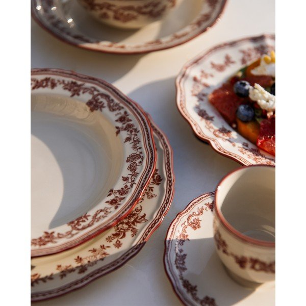 Bordowy/w kolorze kości słoniowej porcelanowy mlecznik 180 ml Cyril – S|P Collection-image-1