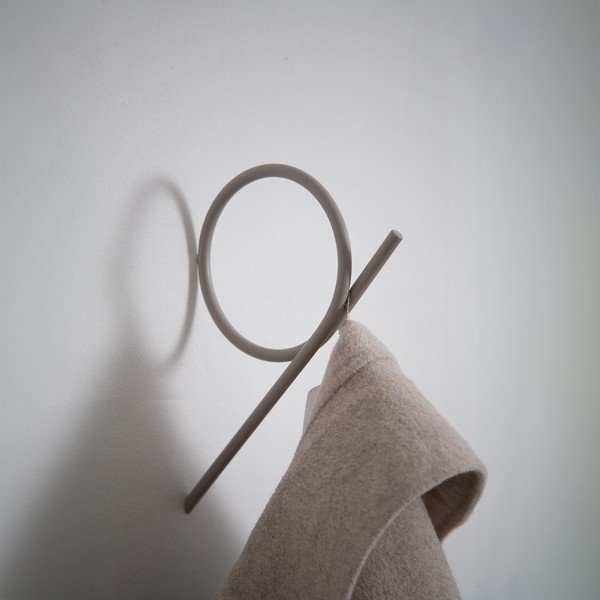 Szarobrązowy ścienny metalowy haczyk Tuba L – Spinder Design-image-3