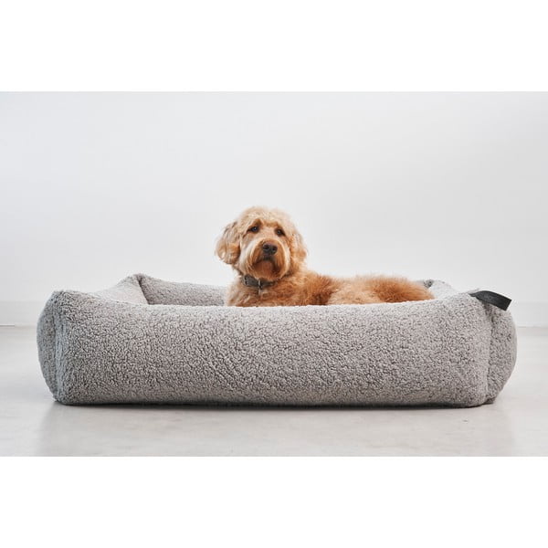 Szare legowisko dla psów z materiału bouclé 71x91 cm Senso Pebble M – MiaCara-image-1