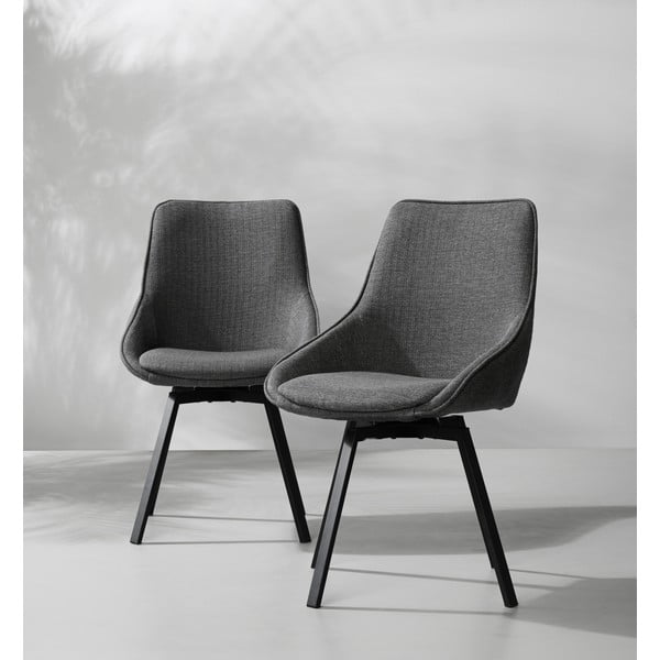 Szare obrotowe krzesło Rowico Alison-image-1