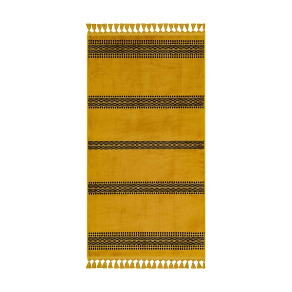 Żółty dywan odpowiedni do prania 120x80 cm − Vitaus