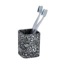 Czarny kubek na szczoteczki Wenko Terrazzo