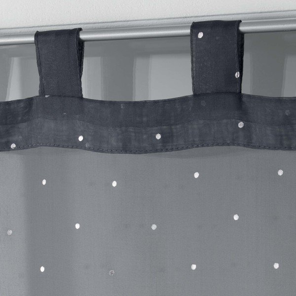 Antracytowe firanki z woalu zestaw 2 szt. 60x90 cm Orion – douceur d'intérieur-image-1